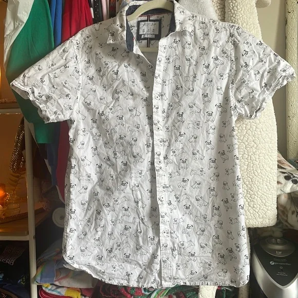 Cactus Man Shirts Cactus Man Pug Print Buttondown Shirt Fun